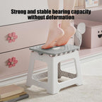7.4'' Plastic Folding Step Stool with Carry Handle, Foldable Foot Stool | Fold Up Step Stool, Durable And Anti-Slip Base, Compact Foot Stool For Bathroom Bedroom Living Room Outdoor
