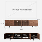 Mid-Century Modern TV Stand and Expandable Coffee Table Set | Walnut Finish, Stylish Storage Combo for Living Room or Bedroom