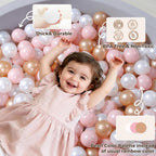 TRENDPLAY Plastic Balls for Ball Pits 2.2 Inch, Pack of 50 100 200 500 Hollow Balls, Perfect for Toddler Baby Pools,Party,Festival Decoration