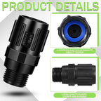 Tondiamo 3 Pcs 15 Psi Drip Irrigation Pressure Regulator, 3/4" Female Hose Thread x 3/4" Male Hose Thread Pressure Reducer Low Flow Valve for Garden Drip Irrigation Parts Emitters System