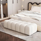Modern Fabric Bed end Bench Long Bedroom Dressing Room Sofa Entryway(XL)