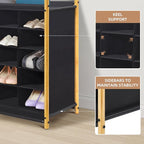 STORAGE MANIAC Shoe Cubby Organizer, Free Standing Shoe Cube Rack for Entryway, Bedroom, Apartment, Closet, Bamboo