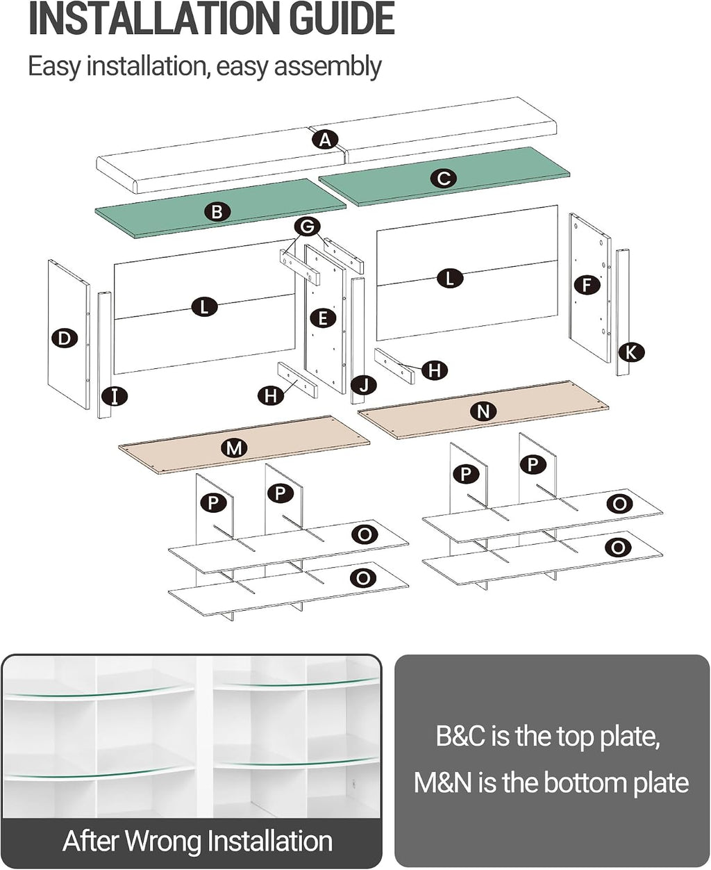 Hzuaneri Shoe Storage Bench with Cushion, Entryway Storage Bench with 18 Cubbies, 9.5" Widened Organizer Cabinet, Long Cubby Rack for Living Room, Bedroom, Entryway, White SB25703GY