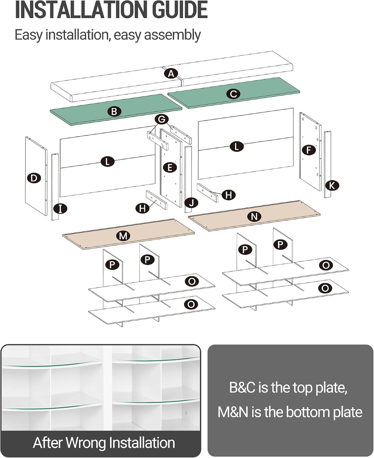 Hzuaneri Shoe Storage Bench with Cushion, Entryway Storage Bench with 18 Cubbies, 9.5" Widened Organizer Cabinet, Long Cubby Rack for Living Room, Bedroom, Entryway, White SB25703GY