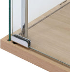 不二貿易(Fujiboeki) Fuji Boeki 72801 Collection Case, Figure Case, 3 Tiers, Width 23.8 x Depth 14.4 x Height 33.5 inches (60.5 x 36.5 x 85 cm), Natural, Wide, Rear Mirror, Assembly Required