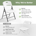 6FT Folding Table Set with 6 Chairs – Heavy-Duty 330 lb Table & 600 lb Chairs, Portable Foldable Furniture Set for Camping, Parties, Indoor & Outdoor Use