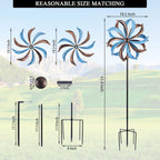 WONDER GARDEN Wind Spinners Outdoor Clearance, Premium Kinetic Wind Sculptures Wind Spinner, Metal Leaf Windmill for Outdoor Yard Patio Lawn & Garden