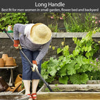 Garden Hoe for Weeding Tool, Heavy Duty Dutch Weeding Hoe Gardening Hand Hoe for Women Kids Men, Metal Garden Weeder Rake Weed Puller for Lawn Long Handle 30-55 inch