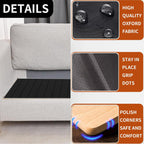 Couch Cushion Support for Sagging Sofa, Plywood Couch Firmer for Supporting Sofas, Foldable Replacement Stuffing Inserts Under Couches, Heavy Duty Seat Supporter, Non Slip, 21.6 x 70 Inch, Black