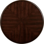 JIJIWANG Wood Round Sofa Table with Antique Carved Legs Oval End Table with Buttom Shelf for Small Space, Cherry