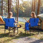 Romswi 2Pack Director Chairs for Outdoor, Folding Camping Chair, Compact Directors Chair Side Table and Side Bag, Heavy Duty Oversize Chair for Beach Fishing Picnic, Holds up to 400 lbs Blue