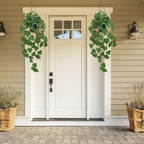 Set of 2 Fake Ivy Plant for Home Decor Indoor Silk Artificial Hanging Plant 25" Fake Ivy Vine Faux Ivy Leaves for House Room Indoor Outdoor Home Shelf Office Plant Decor