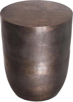SIMPLIHOME Morris Metal Table - 17 inch Wide Cast Aluminum Round Accent Table in Antique Copper, Industrial Side or End Table for Living Room, Bedroom or Entryway with Handcrafted Finish, Assembled