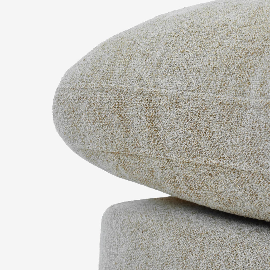JACH Storage Ottoman for Living Room, Cushion Cover Removable, Minimalist Footstool, Breathable Storage Ottomans for Living Room Apartment (Khaki)
