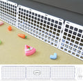 12 Pcs Under Couch Blocker for Bed Adjustable Furniture Plastic | Under Bed Blocker with 30 Ties White Couch Barriers for Dogs Pets Cats (Style3)