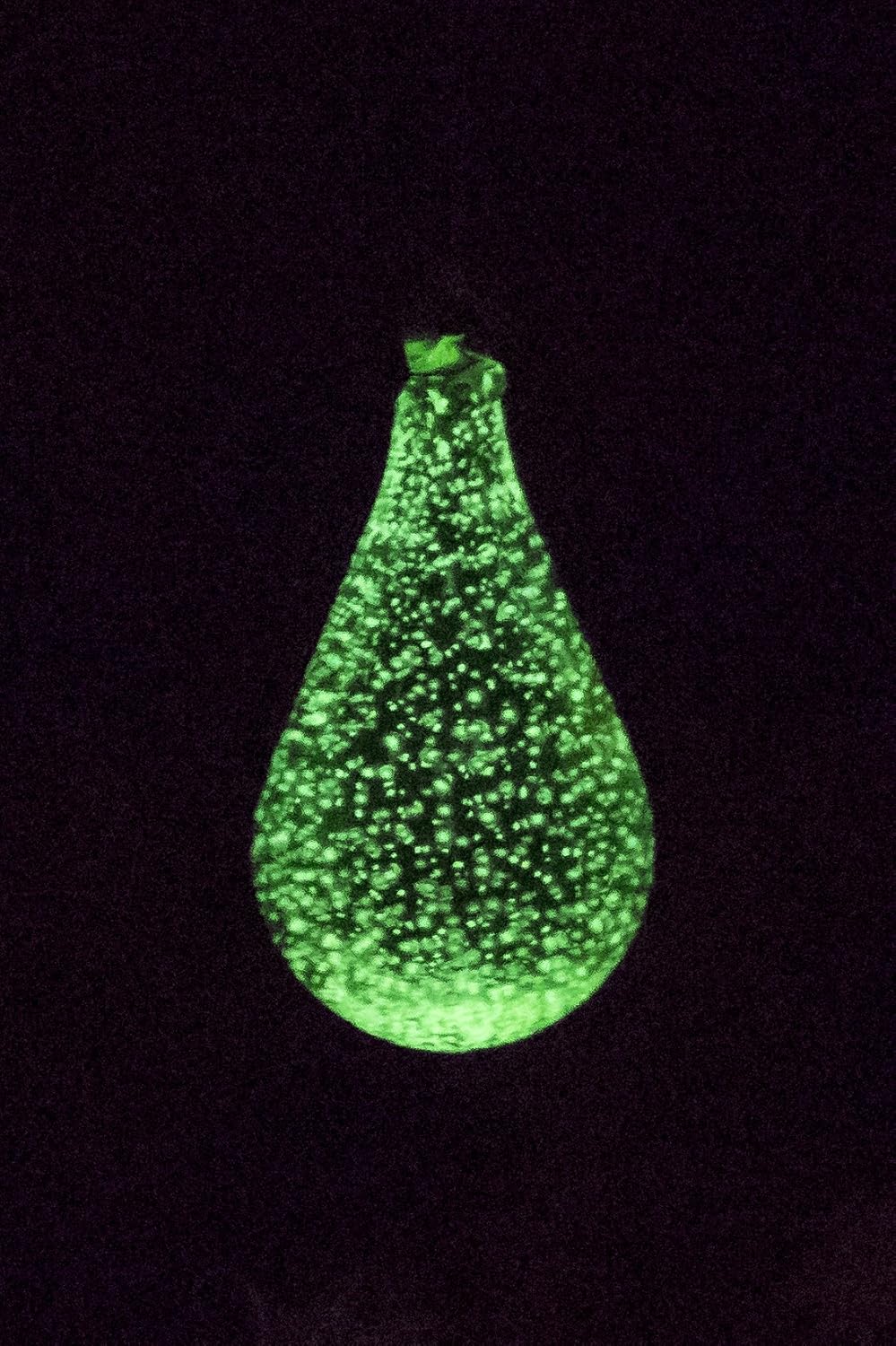 Artisan Crafts and Design 7” Glow in The Dark Hand-Blown Teardrop Glass Ornament Indoor and Outdoor Garden Decor