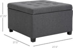 31x27x18inch 500lb Premium Quality Tufted Leather Storage Ottoman LiftTop Superior Metal Hinge Crafted Rubberwood FFor rame Beige