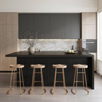 homary Kitchen Island with Storage & Wine Rack, 72" Modern Black Kitchen Cabinet with Wood Top, Large Fixed Island with 3 Drawers & 6 Adjustable Shelves, Without Bar Stools