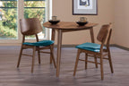 New Classic Furniture Oscar 3-Piece Wood Corner Table Set in Teal