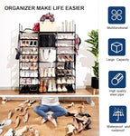 Mavivegue 9-Tier Metal Shoe Rack - Holds 50-55 Pairs, Tall Storage Shelf for Shoes, Boots, Entryway, Closet, Garage