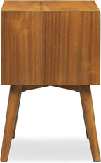 Poly & BARK Dorsey Nightstand - Mid-Century Modern Nightstand – Solid Wood Bedside Table with 2 Drawers, Acorn Walnut Finish, 23.5" Tall