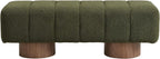 Christopher Knight Home Manila 50" Boucle Fabric Dining Bench, Rectangular Upholstery Ottoman Bench, Bedroom End of Bed Footstool, Living Room Extra Seat Footrest, No Assembly Needed, Jungle Green