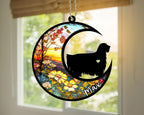 Personalized Dog Memorial, Custom Name Komondor Dog Christmas Ornament with Name, Custom Breeds, Pet Loss Light Catcher, Gifts for Lovers Loss of Pet Sympathy on Mothers Day Christmas