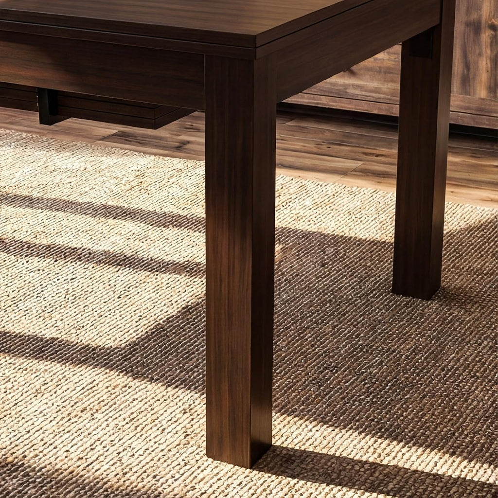 MOUMON 63” Board Game Table for 4-6 Players, Gaming & Dining Table with Removable Tabletop and Felt Pad for Poker Card, Dinner, 55” x 29” Play Area, Rectangular, Walnut, 63”W x 37.4”D x 29.7”H