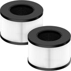 BS-03 HEPA Replacement Filter Compatible with PARTU and Slevoo BS-03 HEPA Air Purifier with 3-in-1 Filtration System, 2 Pack