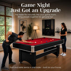 Hathaway Spartan 6 Ft Pool Table, with Ping Pong Multi Game Combo Tables for Family Recreation Game Rooms - Includes Billiard Balls, Cues, Paddles, Brush & More