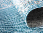 Unique Loom Outdoor Traditional Collection Area Rug - Antique (4' 1" x 6' 1" Rectangle, Light Aqua/ Gray)