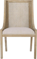 Maurers Upholstered Dining Chairs - Cane and Wood - Beige/Natural (Set of 2)