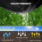 Happybuy 6x300ft Premium Weed Barrier Landscape Fabric Heavy Duty 2.4OZ, Woven Weed Control Fabric, High Permeability Good for Flower Bed, Geotextile Fabric Underlayment, Driveway Fabric Ground Cover