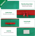 Christmas Wrapping Paper Organizer Storage Bag Containers Interior Pockets 41" Fits Up to 27 Rolls 3/8” Diam, Green