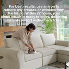 Novilla 108" Modular Sectional Sofa, Modular Sectional Couches for Living Room Bedroom, Chenille Removable Cover Cloud Couch with Smarts Coil® Support L-Shaped Couch(Beige, 3 Seater + 1 Ottoman)