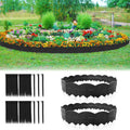 Vashly 40Ft Landscape Edging No Dig, 5.9In Garden Edging Border with 40Pcs Stakes, 40Pcs Plastic Flower Bed Border Flexible for Landscaping, Lawn Patio, Pathway, Black