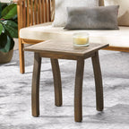 Selma Accent Table: Modern Acacia Wood Side Table - Compact 19x19 Inch End Table for Small Space Living & Home Office Use