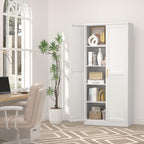 UNICOLY 71" Kitchen Pantry Cabinet, Pantry Storage Cabinet with Doors and 4 Shelves, Metal Storage Cabinets for Kitchens, Living Room, Dinning Room, Assembly Required, White