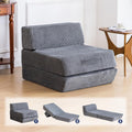 Snug Sofee Futon Sofa Bed, Convertible Sleeper Chair, Floor Mattress, Gray | Convertible futon sofa bed with removable zippered back support. Creates a comfortable floor bed for guests, living rooms.