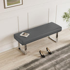 JIEXI Bedroom Bench Bed end upholstered Bench Indoor Corner Small Bench, with Metal Legs,for Kitchen entryway Dining Room and Living Room Window, Plant Bench, Footstool