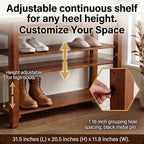 Shoe Rack Bench with Lift-Top Storage,3-Tier Shoe Storage Bench with Wooden Seat,550lbs Heavy Duty Entryway Bench for Hallway,Foyer,Front Door,Closet,Shoe Organizer Bench,31.5"