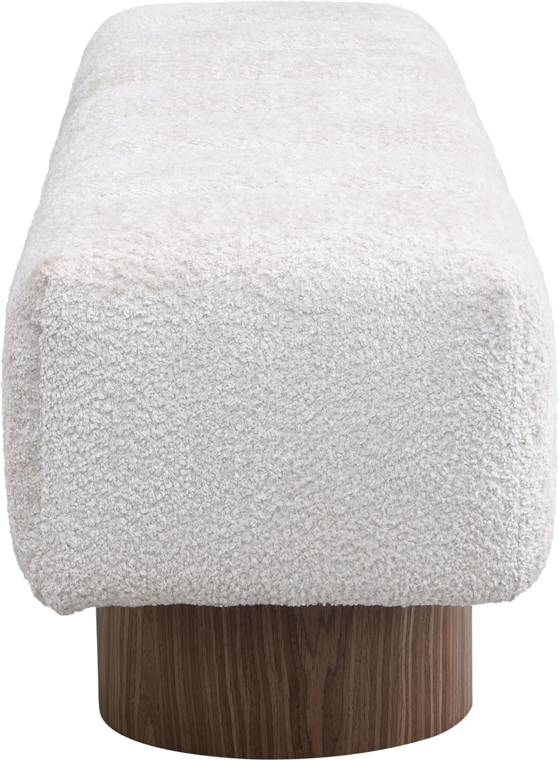 Christopher Knight Home Manila 64" Upholstered Ottoman Bench, Rectangular Dining Seat, Spacious Seating, Long Footstool, Boucle Dining Bench for Living Room Dining Room, No Assembly Needed, Beige