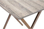 Oversized Rustic Gray Folding Tray Table, 23.5 x 18 Inch Surface
