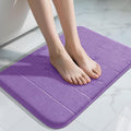 Yimobra Memory Foam Bath Mat, Super Soft Absorbent Bathroom Rug Non Slip 24x17 Inch, Quick Dry, Machine Washable Floor Carpet for Tub Shower, Home Decor Accessories, Lavender
