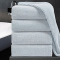 4 Piece Bath Towel Set 35"x70"Oversized Bath Towel for Bathroom Ultra Soft Fluffy Extra Large Bath Sheet Luxury Premium Bathroom Towel Highly Absorbent Quick Dry Shower Towel for Hotel Spa,Lake Blue