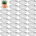 30 Packs 12 Inches Large Clear Plant Saucers for Indoor Outdoor Use Heavy Duty Plastic Plant Trays for Planter Bulk Flower Pot Drip Trays to Catch Water, 4 to 20 Inch