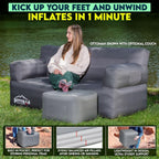 Pittman Outdoors Inflatable Ottoman & Mini Air Pump Bundle