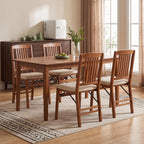 Giantex Folding Dining Chairs Set of 2, Foldable Wood Kitchen Chairs with Padded Seat, Max Load 420 Lbs, No Assembly, Wooden Dining Room Chair, Armless Side Chair for Home Apartment, Fruitwood & Beige