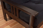 Kodiak Furniture Monterey Queen-size Futon, Storage Drawers, Espresso Finish with Oregon Trail Java Mattress