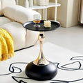 Coffee Table Living Room Metal Moving knickknacks Bedroom nightstand Sofa Side Several Balconies Round Table Italian-Style Telephone Table (Black)